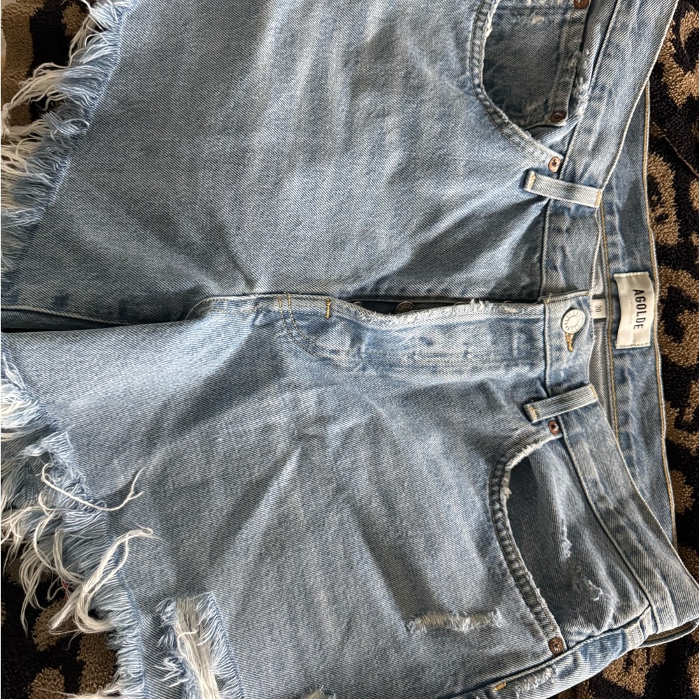 AGOLDE Women's Blue Denim Shorts